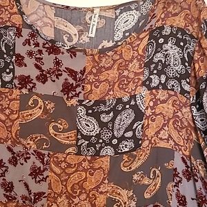 Now n Forever paisley print blouse L